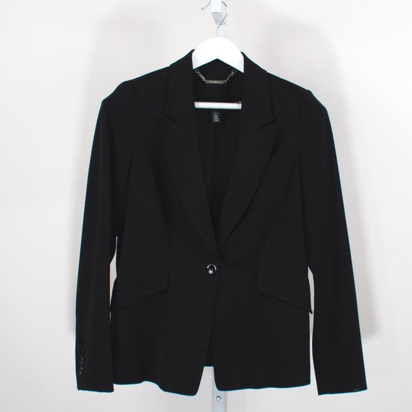White House Black Market Jackets & Blazers - White House‎ Black Market Black One Button Blazer Suit Jacket Size 4